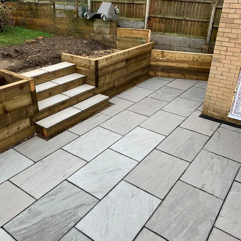 Paved patio