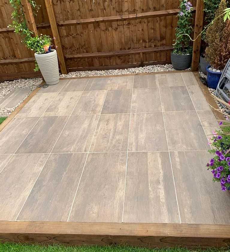 New laid patio